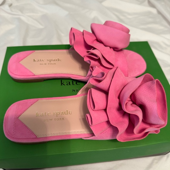 Kate Spade Pink Ruffle Sandals - Picture 1 of 4